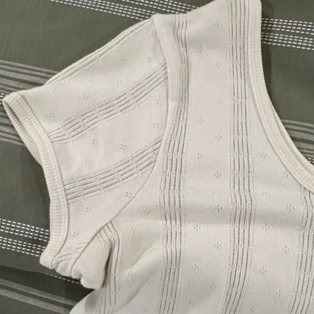 Madewell Cream Scoop Neck Short Sleeve Tee - Picture 3 of 4